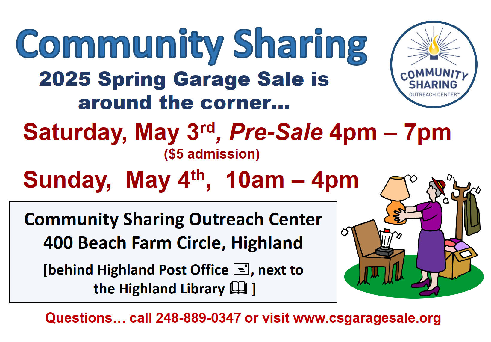 cs garage sale spring 2025 white